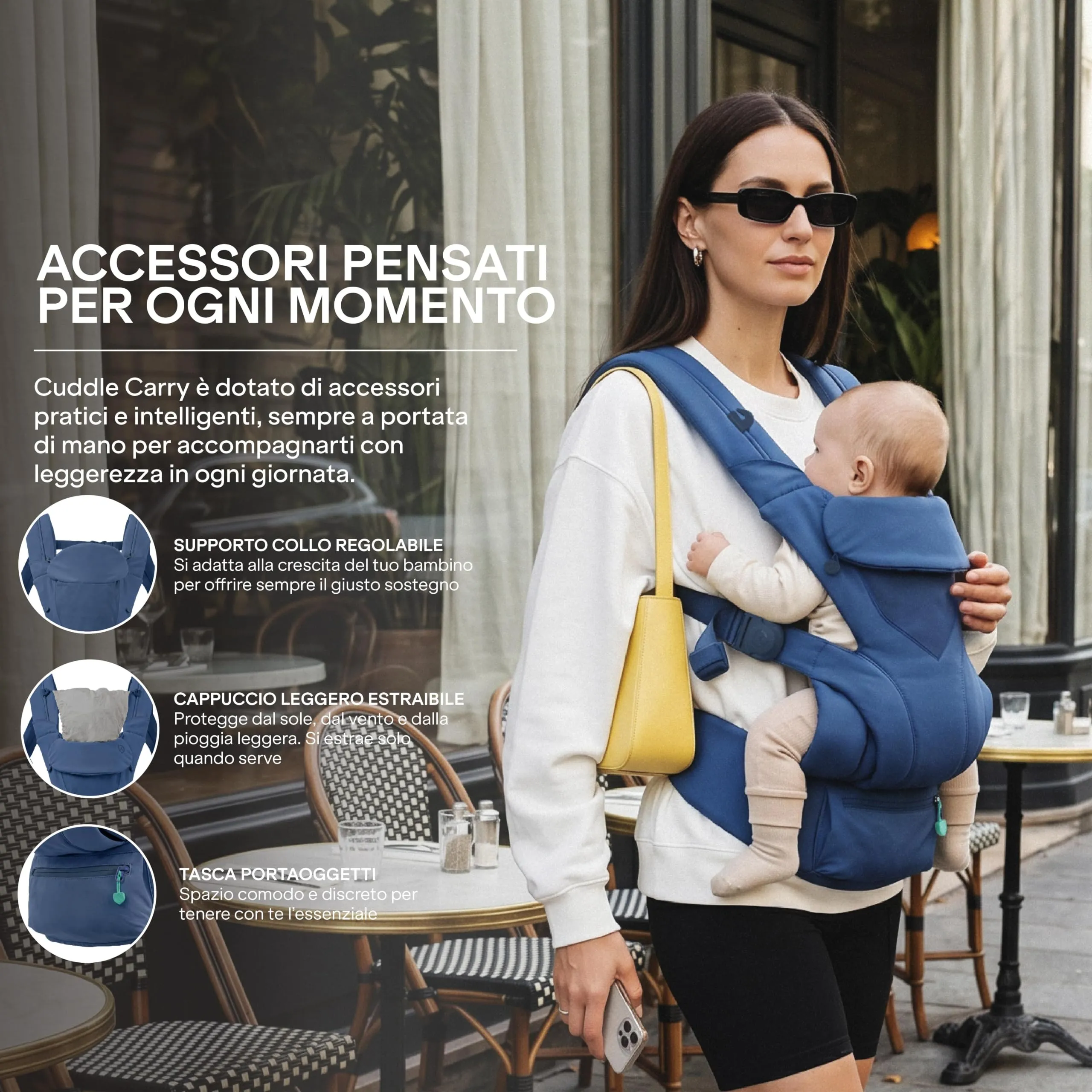 Koala Babycare Marsupio Neonato 0-36 Mesi Ergonomico da 3.2 a 20 kg - Marsupio Bambino con Seduta Evolutiva Regolabile in 3 Misure - Baby Carrier Cuore a Cuore, Fronte Mondo e Schiena - immagine 7