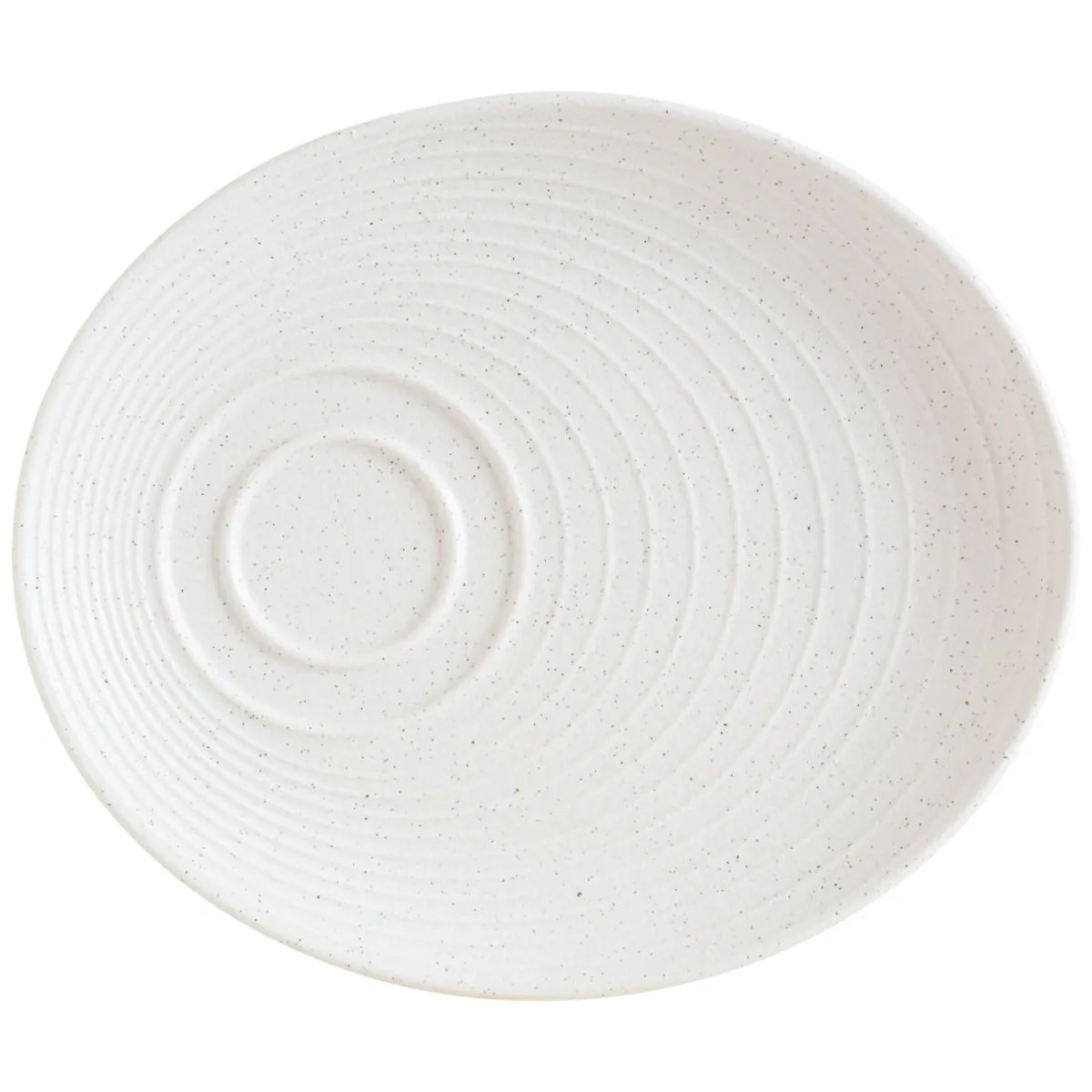 12x Bonna Piattino tazza cappuccino Liora Ripple; 20x17x2 cm (LxLxH); bianco; 12 pz. / Pacco - immagine 1