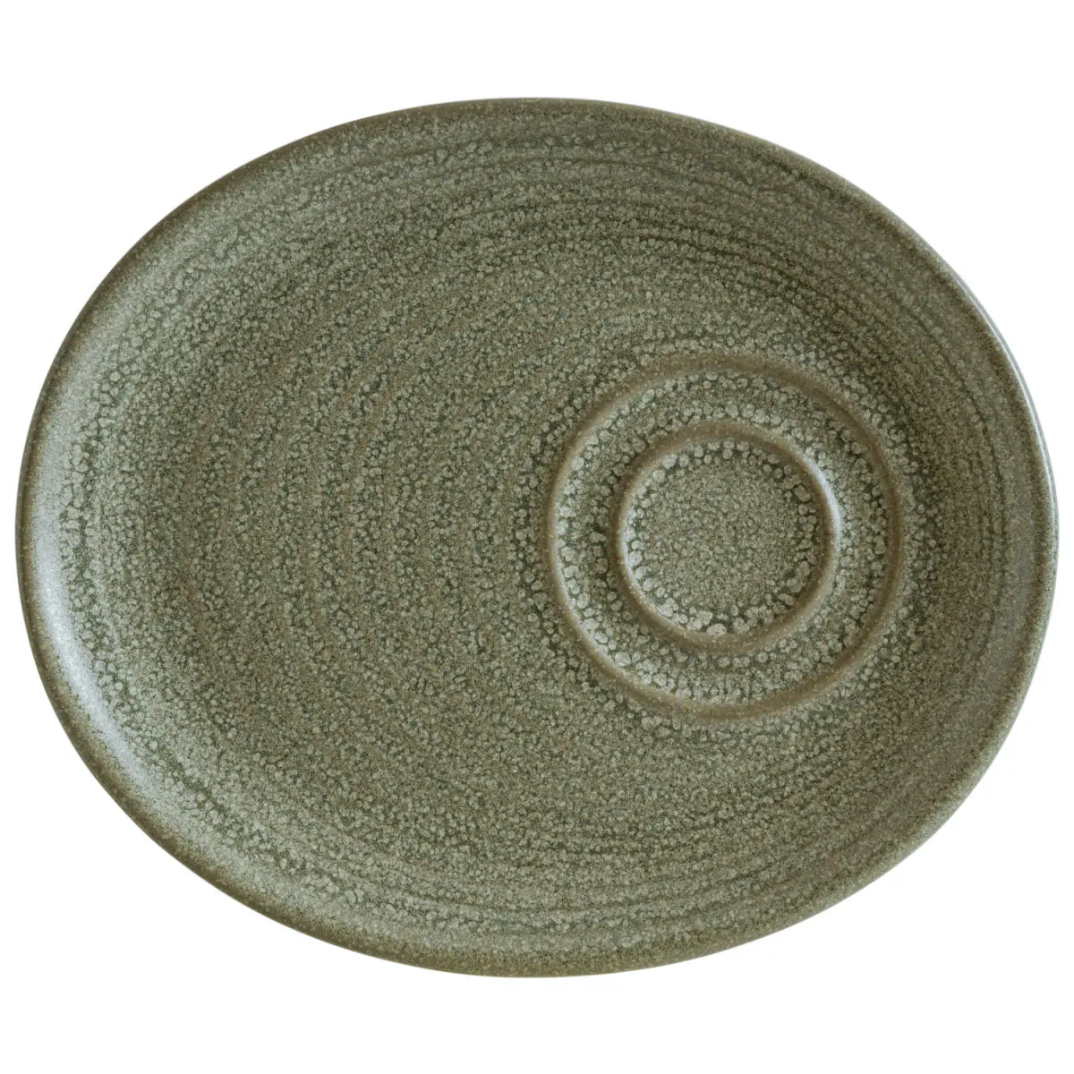 12x Bonna Piattino tazza cappuccino Adelfa Ripple; 20x17x2 cm (LxLxH); verde; 12 pz. / Pacco - immagine 1