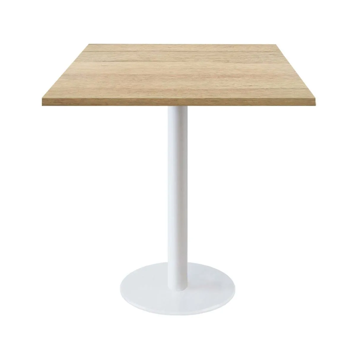 RestooTab Tavolo Roma quadrato base bianco - laminato legno & pietra; 70x70x75 cm (LxLxH); quercia; quadrata - immagine 1