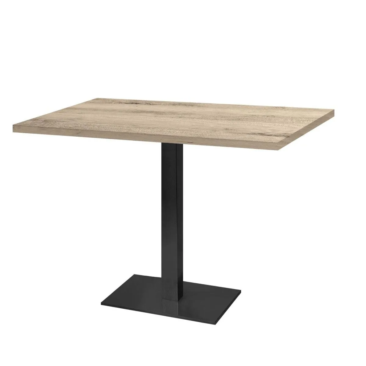 RestooTab Tavolo Milano rettangolare - laminato legno & tinta unita; 120x70x75 cm (LxLxH); quercia/naturale; rettangolare - immagine 1