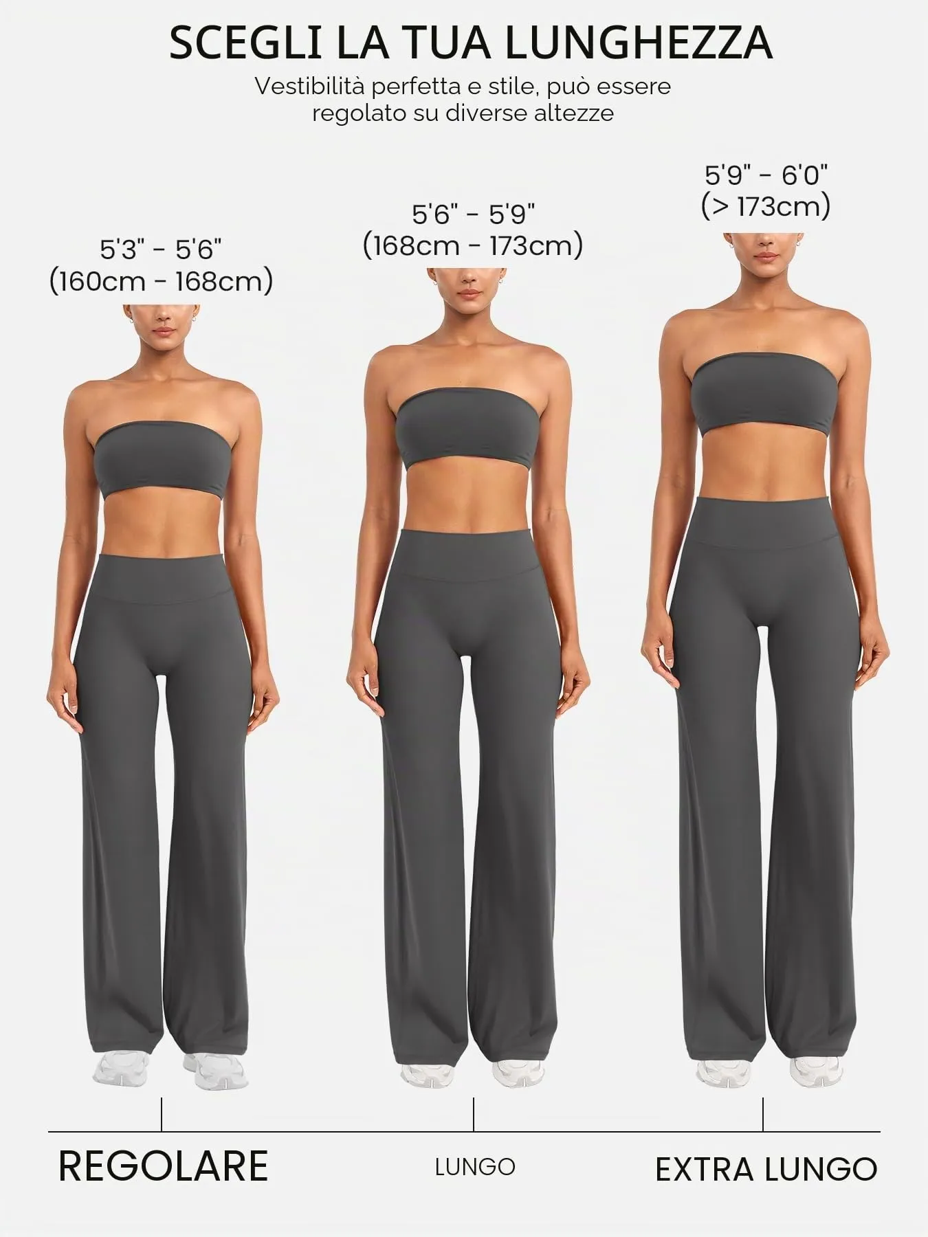 ZAAYO Leggings dritti da donna, senza cuciture, svasati, per yoga, palestra - immagine 4