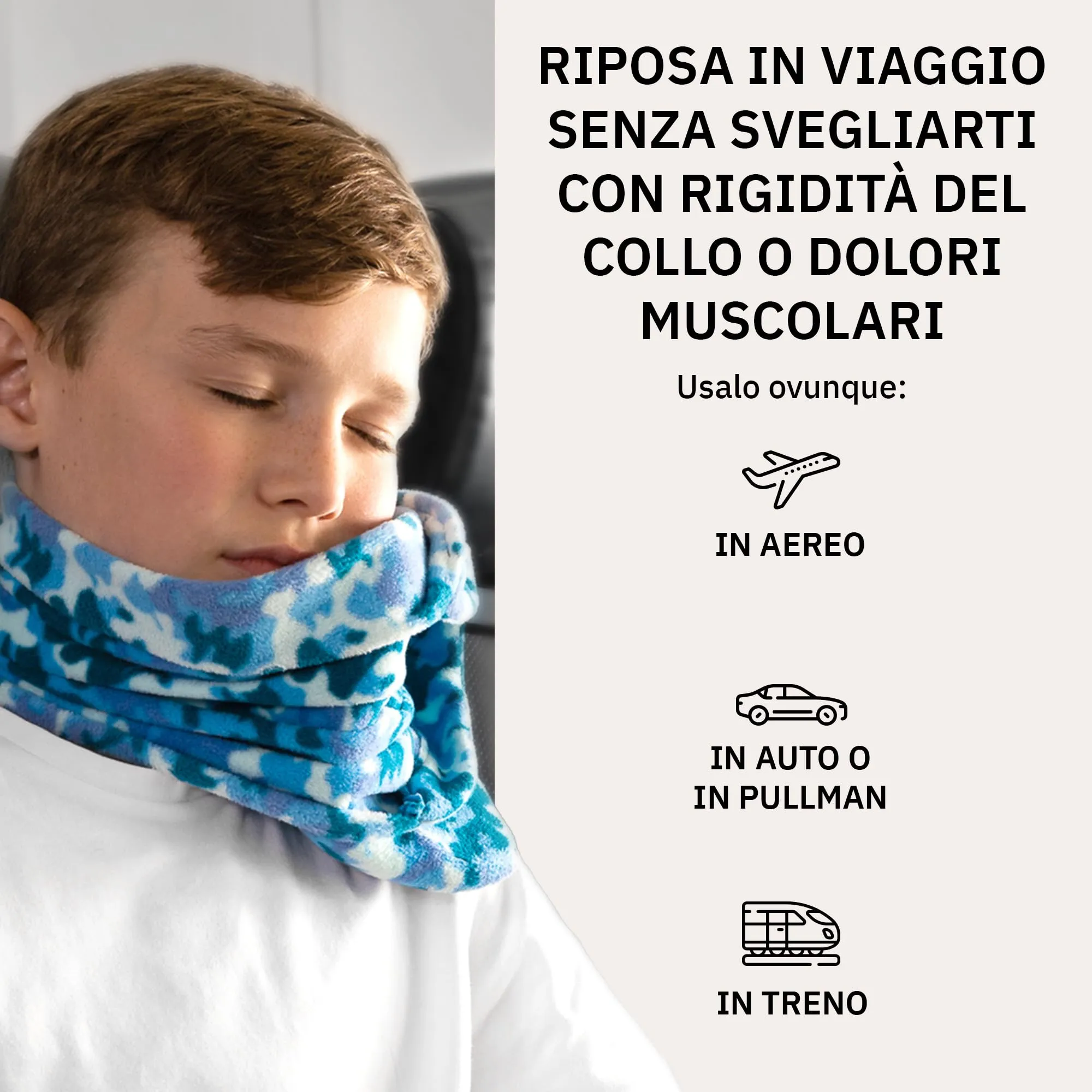 trtl Pillow Junior - Cuscino da Viaggio per Bambini con Supporto Interno per il Collo, Ergonomico e Materiale Ipoallergenico. Accessorio da Viaggio per Bambini dagli 8 Anni in su' (Aqua Pop) - immagine 3