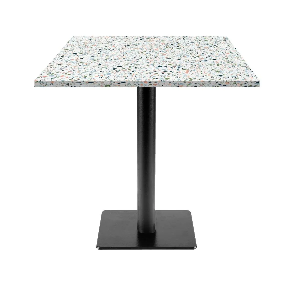 RestooTab Tavolo Milano-T quadrato - laminato pietra; 70x70x75 cm (LxLxH); multicolore/terazzo; quadrata - immagine 1