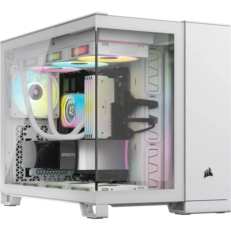 Case Corsair 2500X Bianco Micro-ATX Vetro Temperato USB 3.2 Gen2 - immagine 1