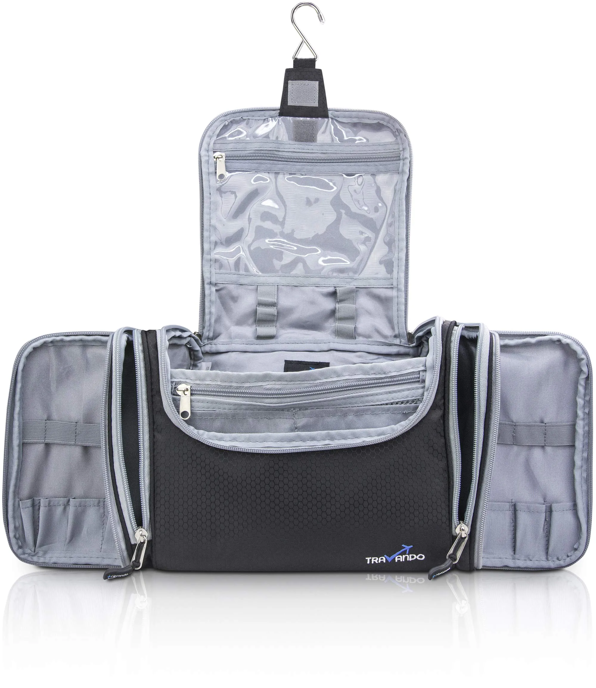 TRAVANDO XXL Borsa Toilette Signore Grande da Appendere 'Maxi' - 8,8 Litri - Borsa Cosmetica Con Molti Scomparti - Beauty Case Grande - immagine 1