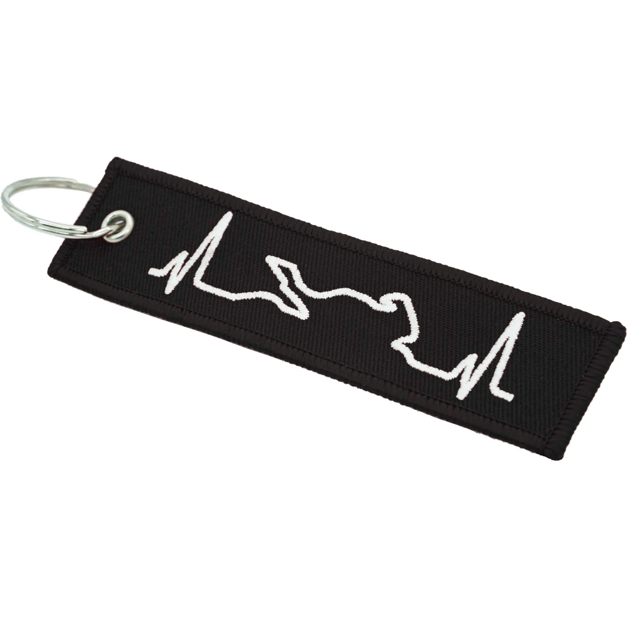 Autodomy Portachiavi Moto con Ricamo su Entrambi i Lati 12x 3cm - immagine 6