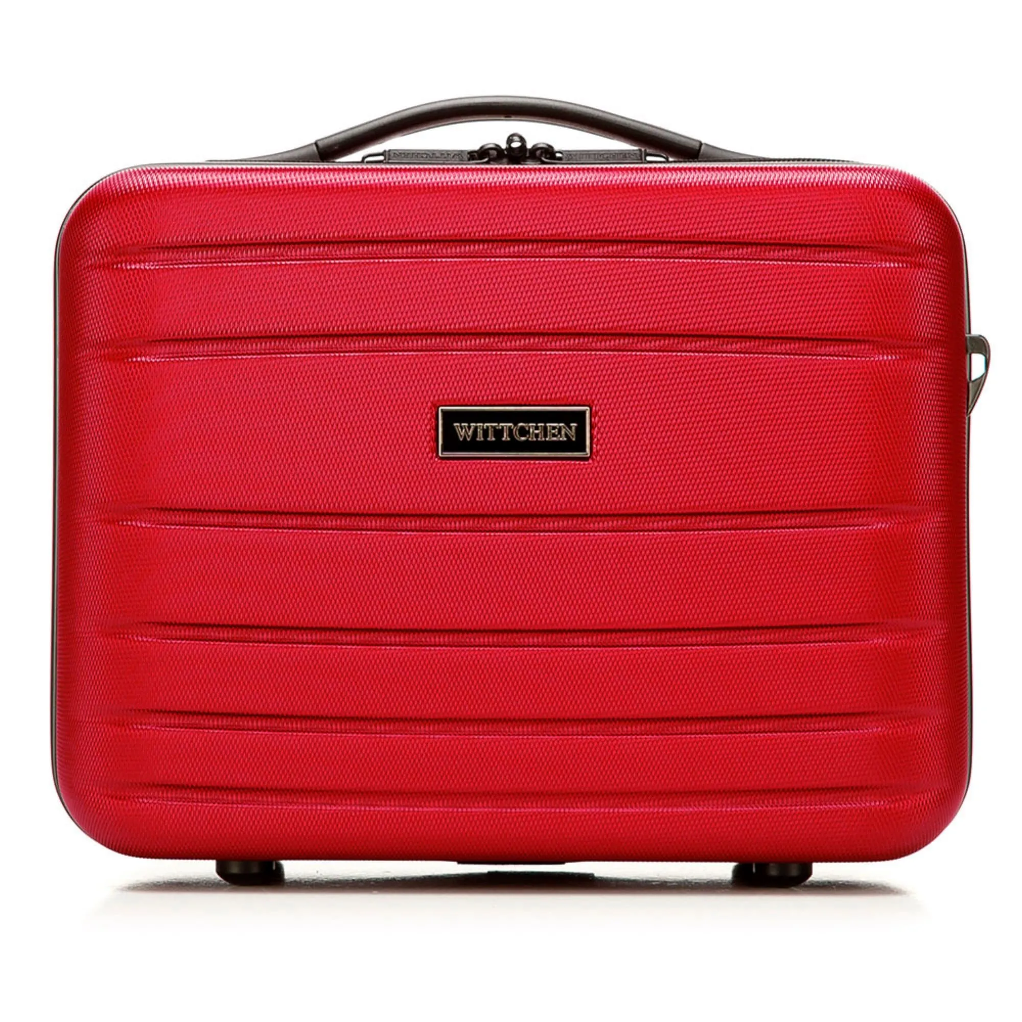 WITTCHEN Necessaire da viaggio Custodia per cosmetici Valigia da viaggio Bagaglio a mano Valigia cabina Valigia in ABS Borsa da toilette Rigido Globe Line Rosso Ryanair/ITA Airways - immagine 4