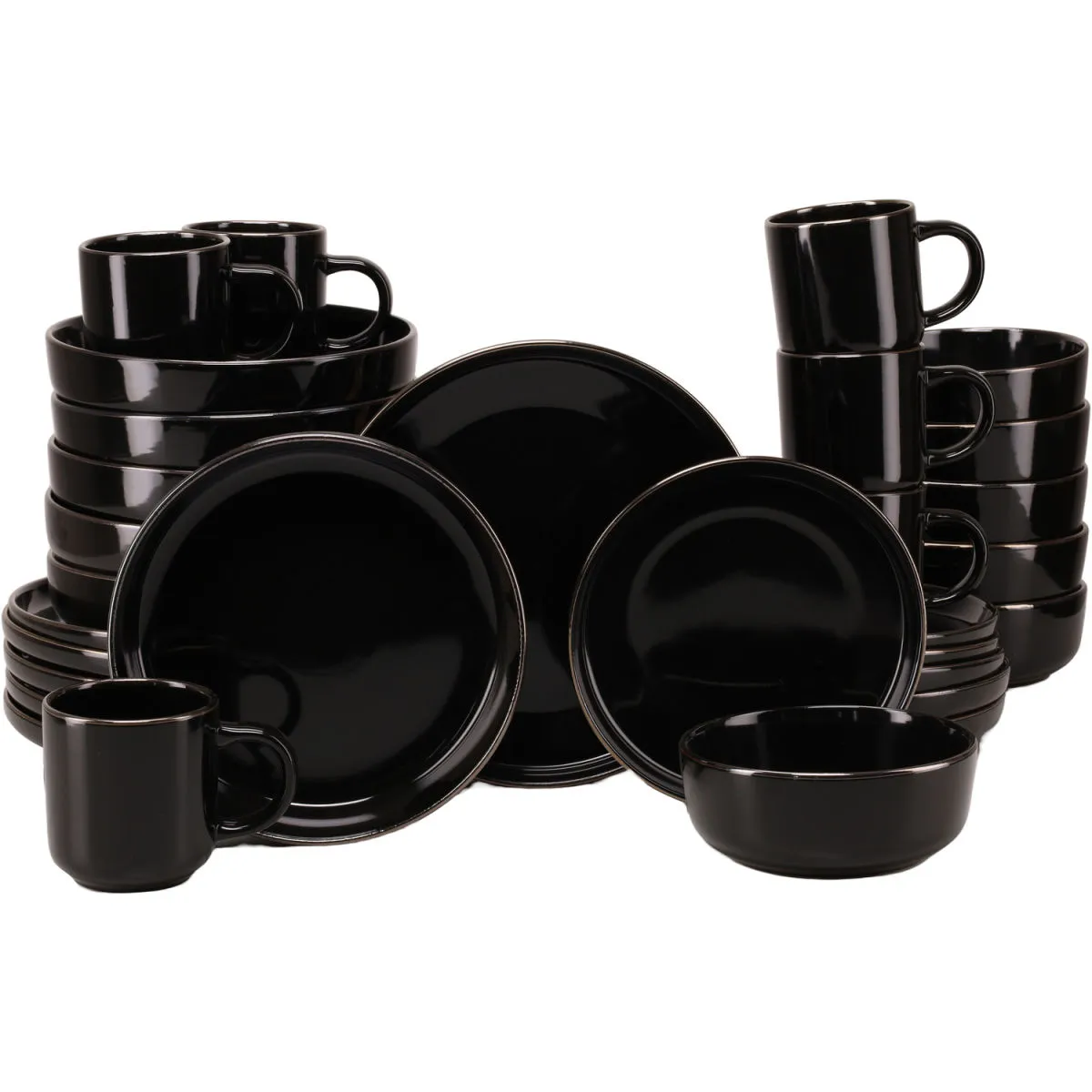 CreaTable Nordic Festive - Servizio combinato 30 pezzi; nero - immagine 1