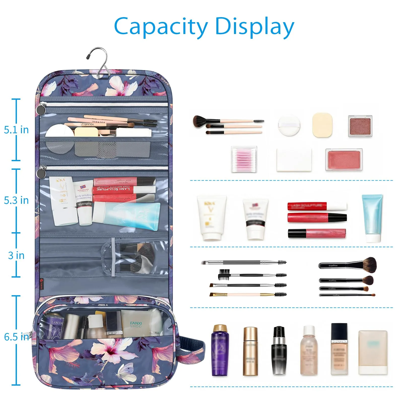 FINTIE Beauty Case da Viaggio Portatile Trucco - immagine 5