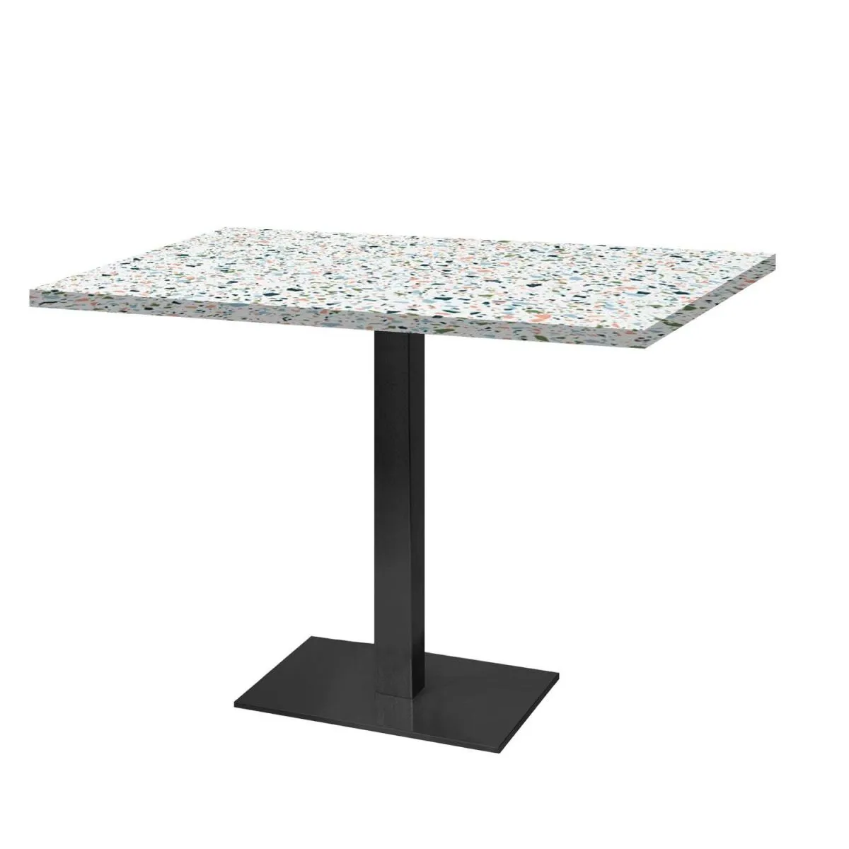 RestooTab Tavolo Milano rettangolare - laminato pietra; 120x70x75 cm (LxLxH); multicolore/terazzo; rettangolare - immagine 1