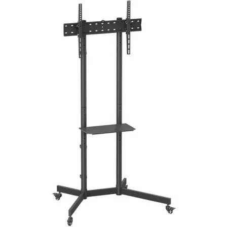 Supporto da pavimento Aisens FT70TE-333 in acciaio nero con ruote, inclinabile, per TV da 37-70" fino a 45 kg - immagine 1