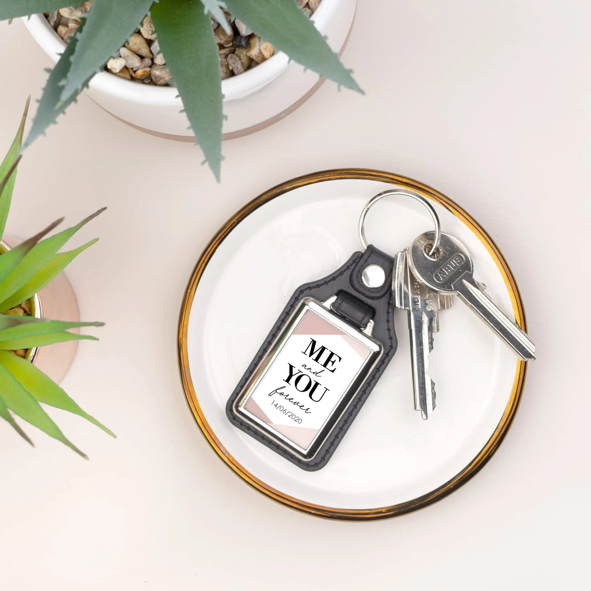 Wanapix | Portachiavi Personalizzato con Foto e Testo | Personalizzato su 2 Lati | Portachiavi Rettangolare in Metallo e Similpelle | Regalo Originale | 5x3,3cm - immagine 8