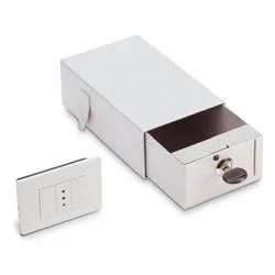 Cassaforte invisibile a chiave incasso muro (11x18x6,5cm) SECUR MAGIC Bianco SM1 - immagine 1