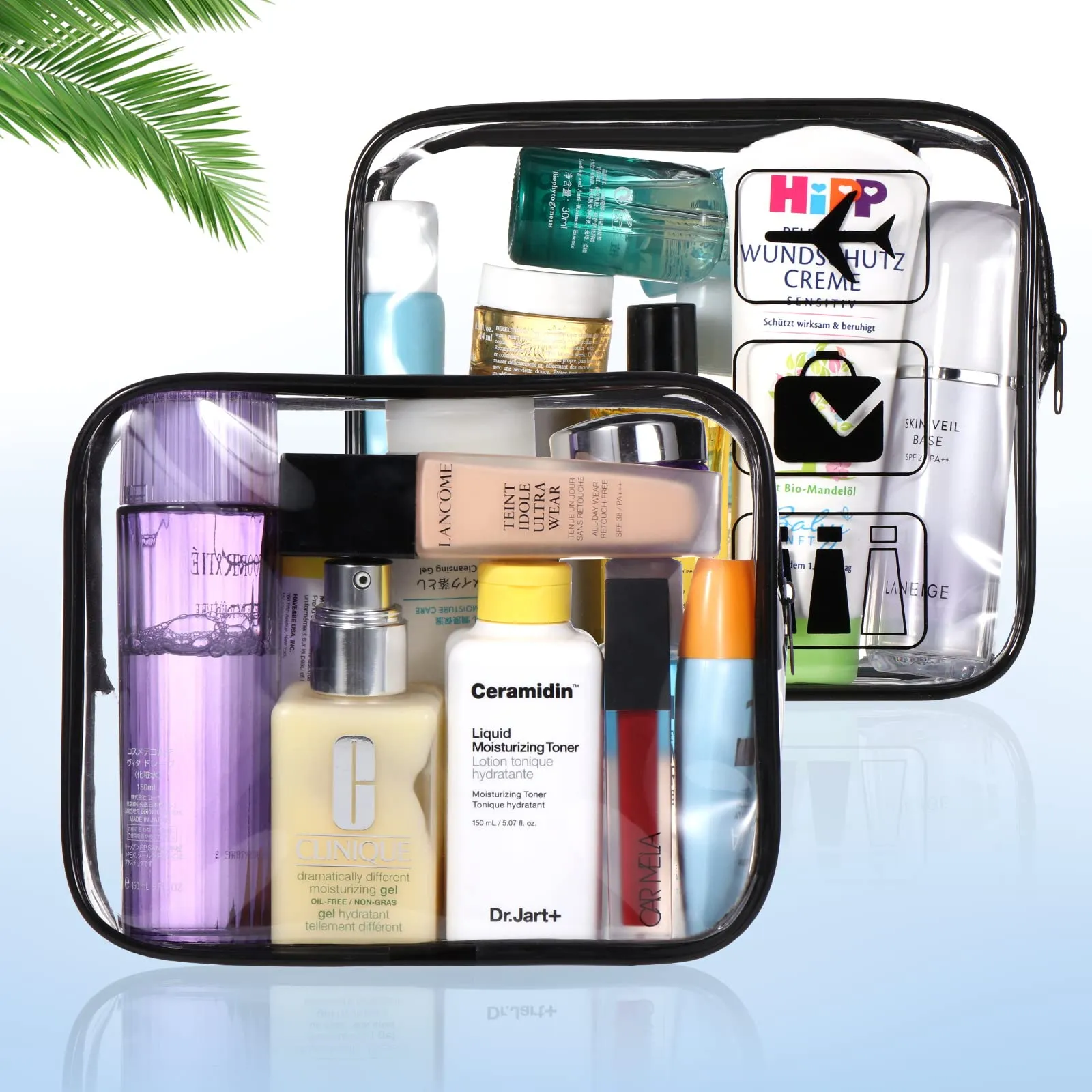 Oderra 2 Sacchetti Beauty Case Trasparente, 20.5 x 7 x 17 cm - immagine 7