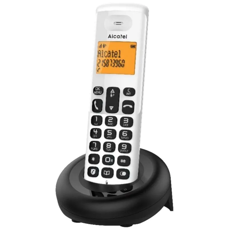 Telefono DECT Alcatel Schermo bianco/nero 2 linee ID chiamante Blocco VIP - immagine 1