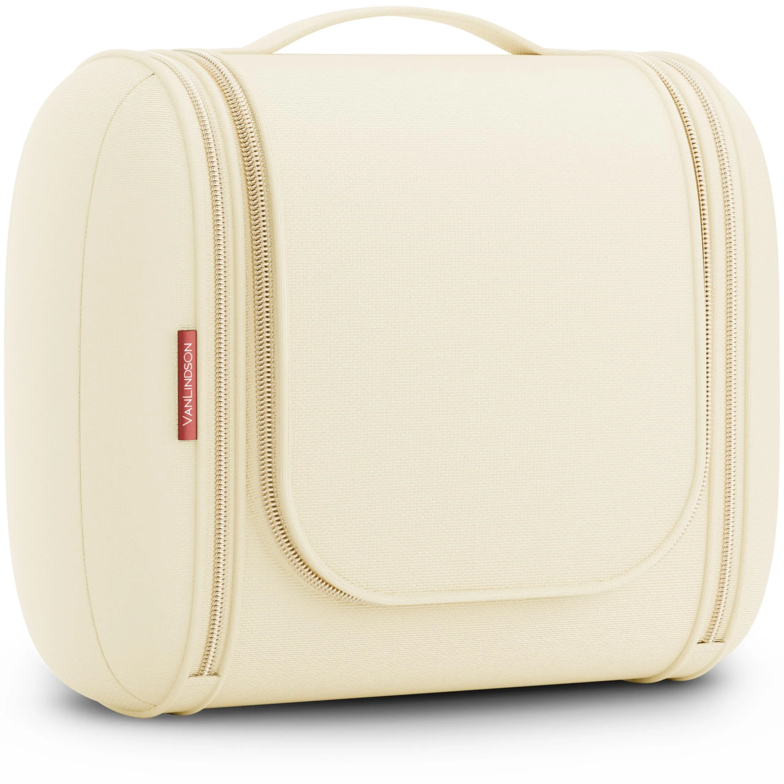 VanLindson Beauty Case da Viaggio Uomo e Donna da Appendere, 8L, Beige Crema - immagine 1