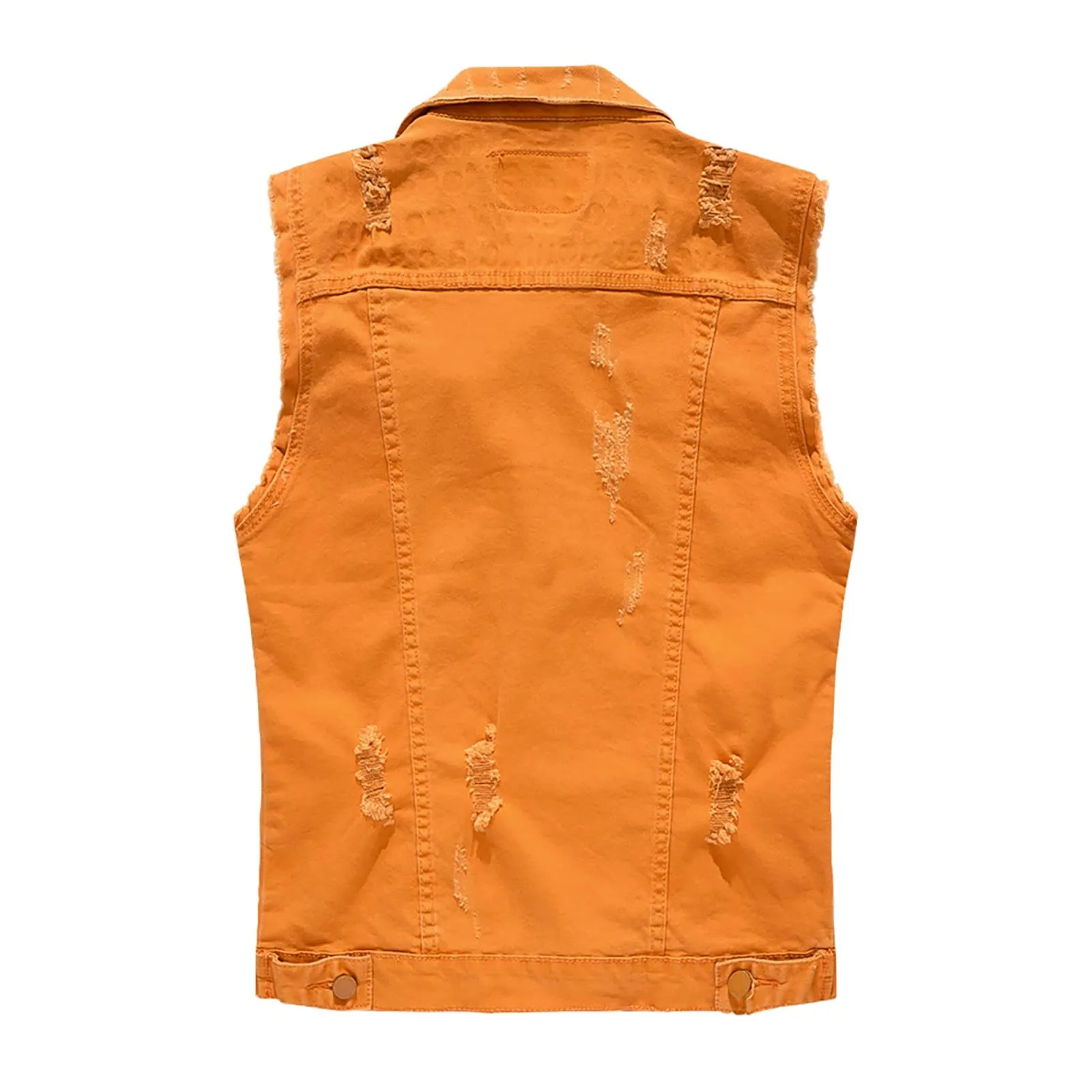 Gilet in jeans da uomo, mimetico, per il tempo libero, per fotografo, senza maniche, per attività all'aria aperta, campeggio, multi-tasca, senza maniche, gilet in jeans, Colore: arancione., XL - immagine 4