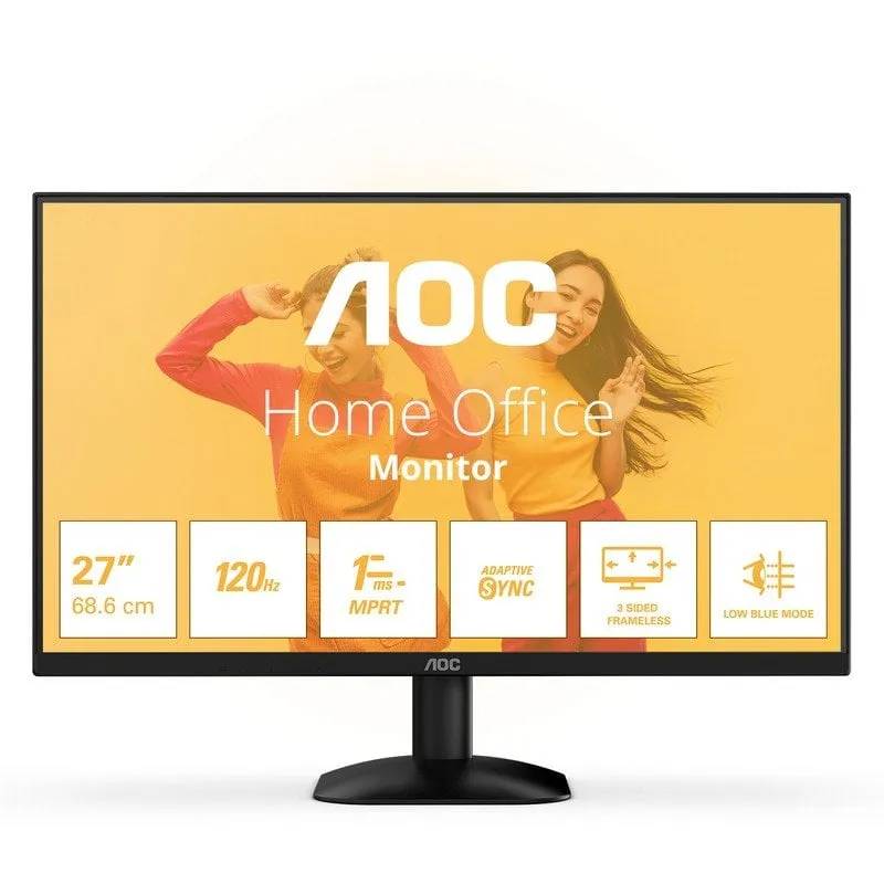 Monitor AOC 27" 1080p 100Hz VA FreeSync Frameless FlickerFree Low Blue Light - immagine 1