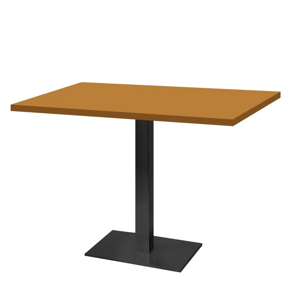 RestooTab Tavolo Milano rettangolare - laminato legno & tinta unita; 120x70x75 cm (LxLxH); senape; rettangolare - immagine 1