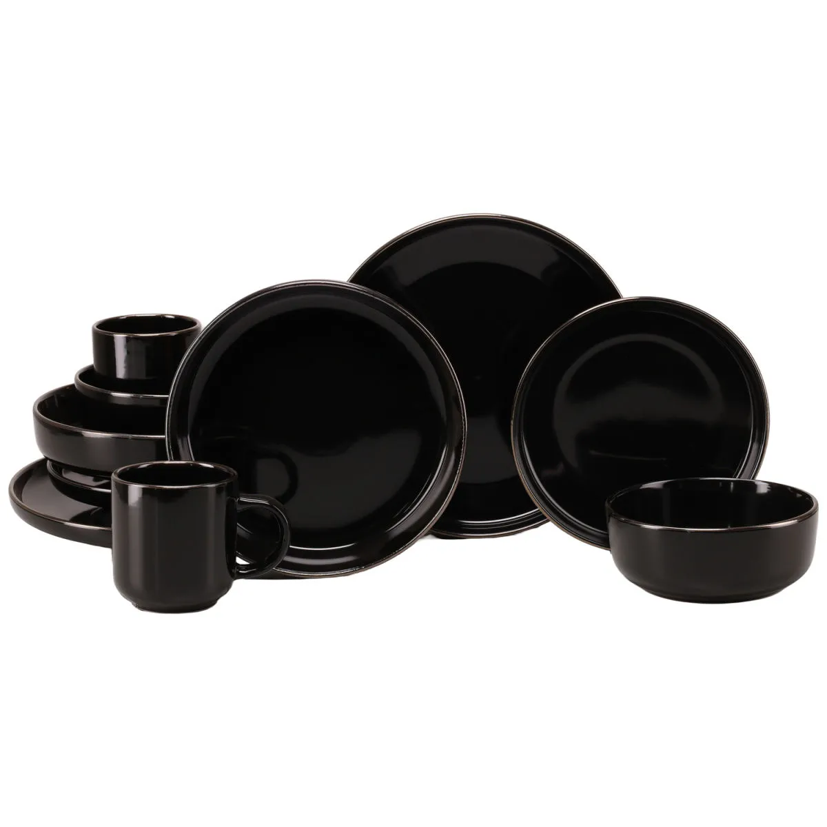 CreaTable Nordic Festive - Servizio combinato 10 pezzi; nero - immagine 1
