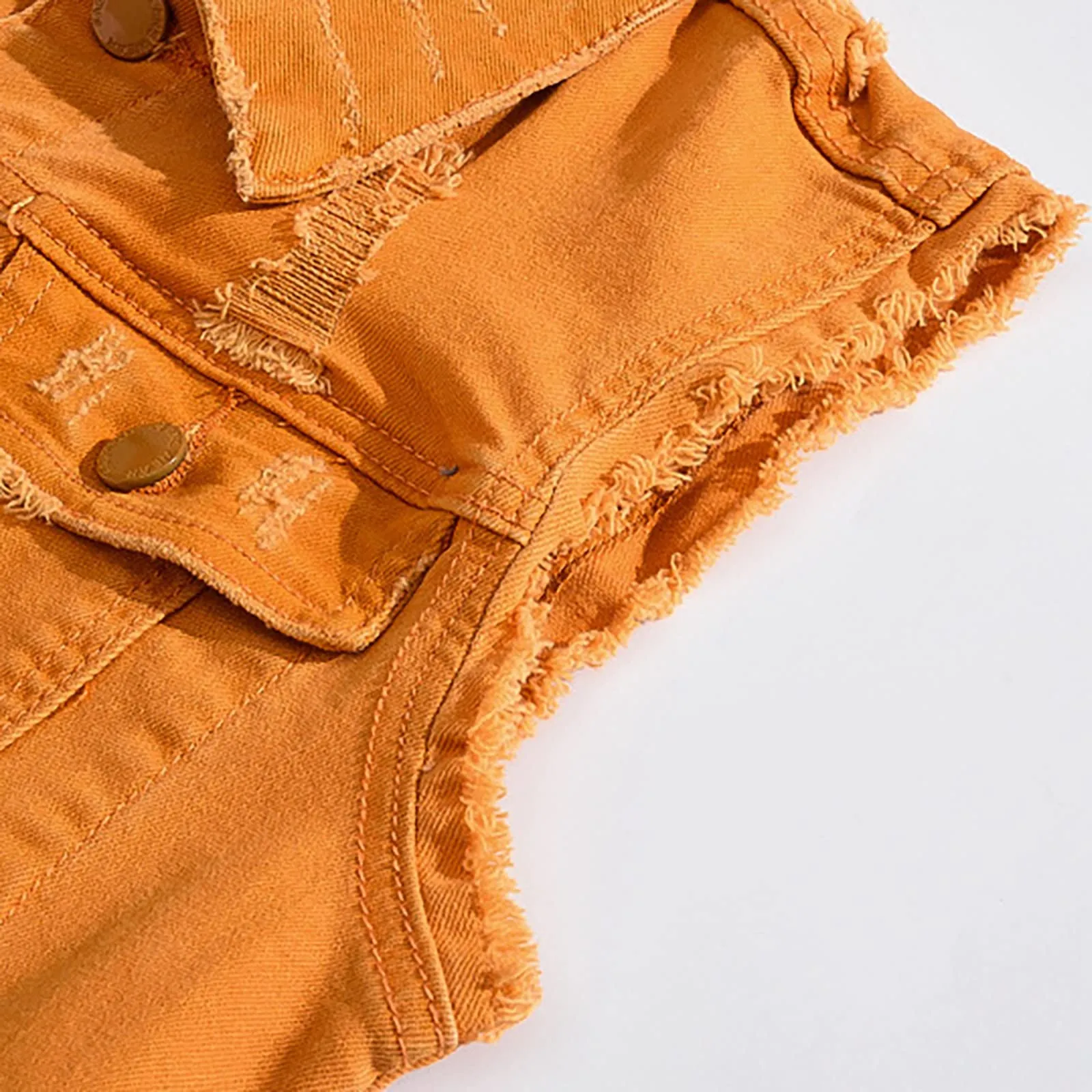Gilet in jeans da uomo, mimetico, per il tempo libero, per fotografo, senza maniche, per attività all'aria aperta, campeggio, multi-tasca, senza maniche, gilet in jeans, Colore: arancione., XXXXL - immagine 5