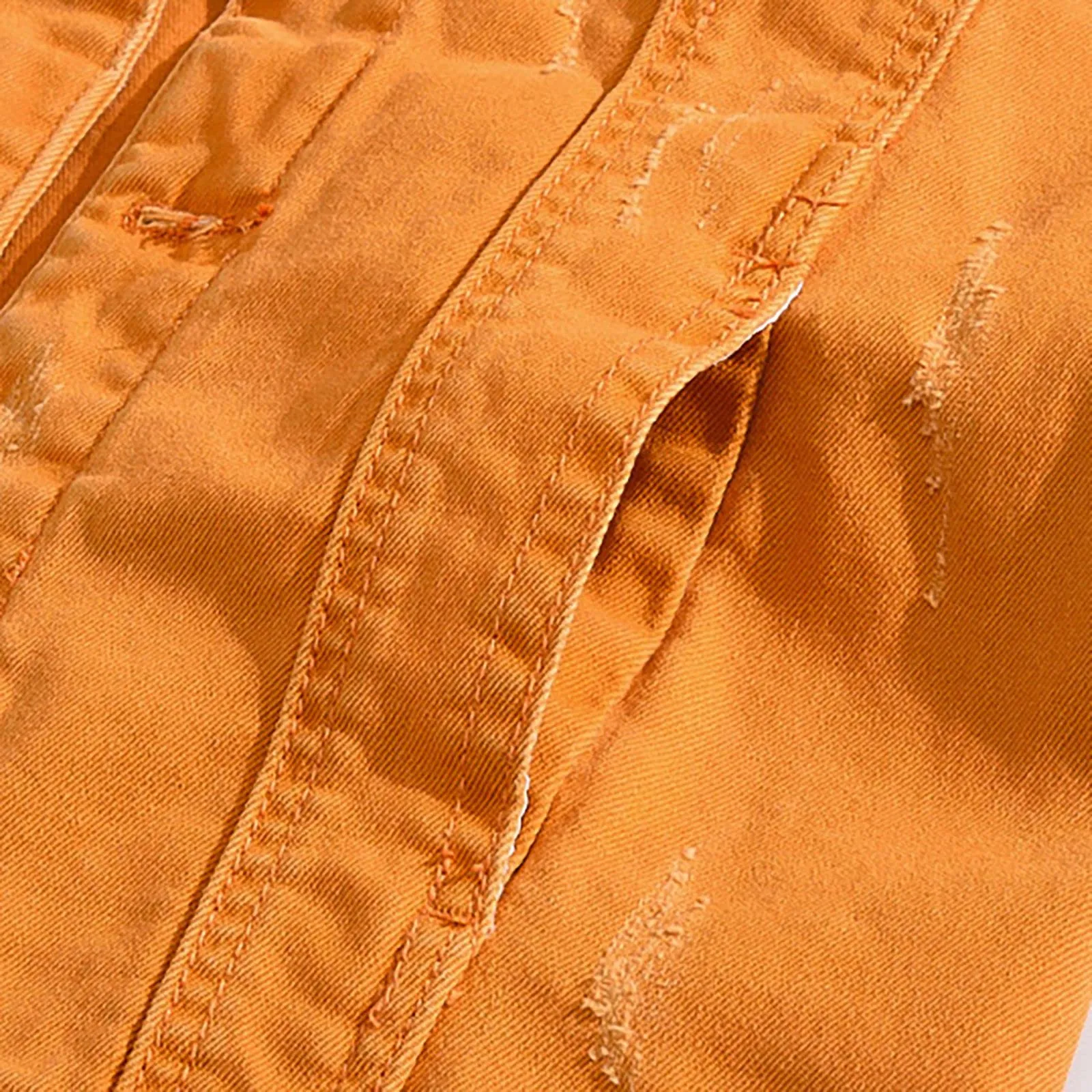 Gilet in jeans da uomo, mimetico, per il tempo libero, per fotografo, senza maniche, per attività all'aria aperta, campeggio, multi-tasca, senza maniche, gilet in jeans, Colore: arancione., L - immagine 6