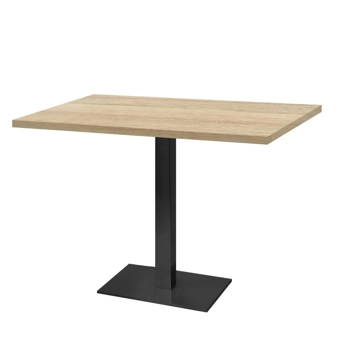 RestooTab Tavolo Milano rettangolare - laminato legno & tinta unita; 120x70x75 cm (LxLxH); quercia; rettangolare - immagine 1