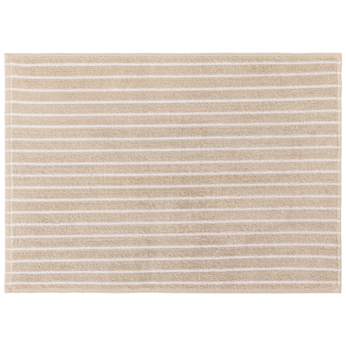 2x PULSIVA Tappetino da bagno Tinos; 50x70 cm (LxL); beige/bianco; 2 pz. / Pacco - immagine 1