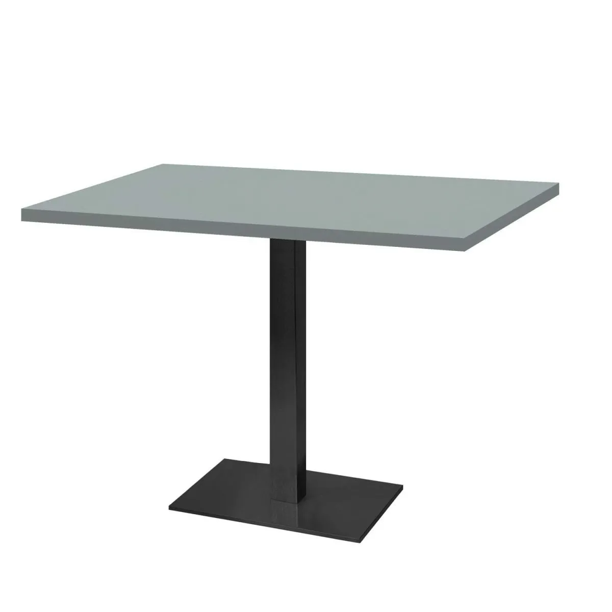 RestooTab Tavolo Milano rettangolare - laminato legno & tinta unita; 120x70x75 cm (LxLxH); grigio; rettangolare - immagine 1
