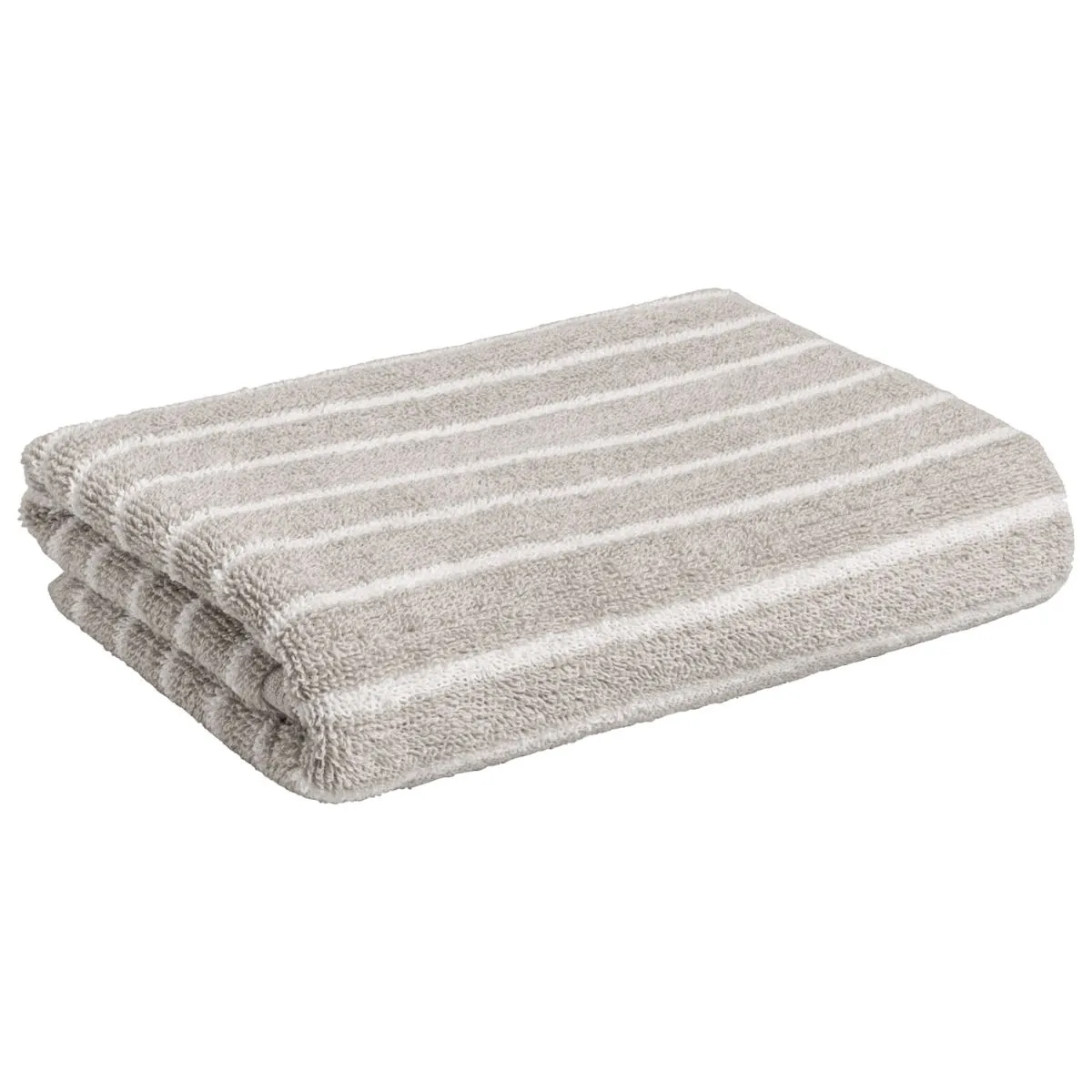 2x PULSIVA Asciugamano viso Tinos; 50x100 cm (LxL); grigio pietra/bianco; 2 pz. / Pacco - immagine 1