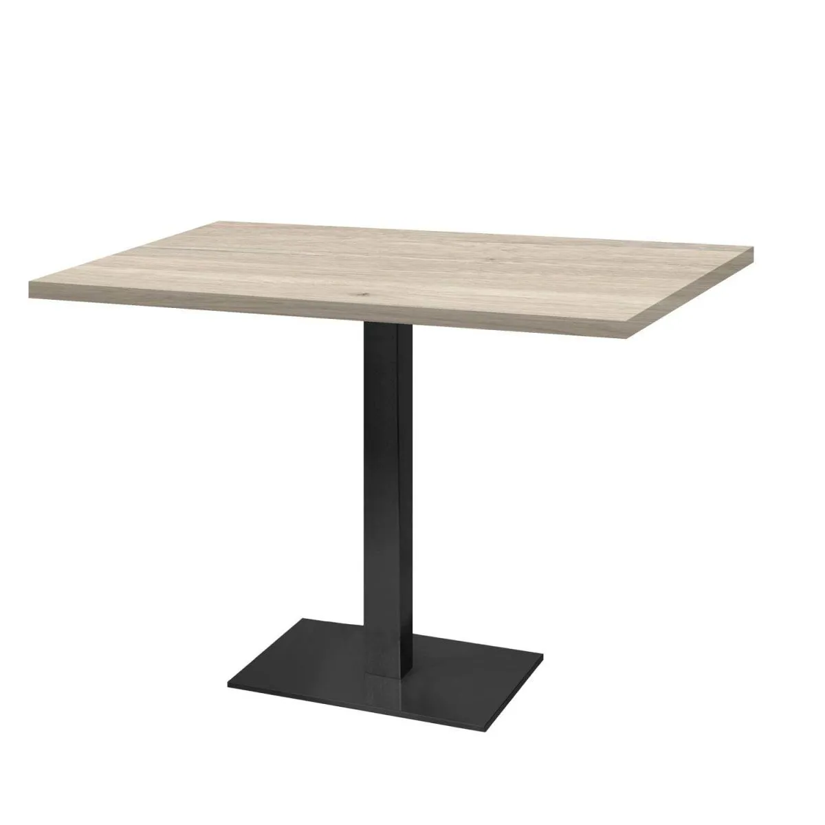 RestooTab Tavolo Milano rettangolare - laminato legno & tinta unita; 120x70x75 cm (LxLxH); betulla/grigio chiaro; rettangolare - immagine 1