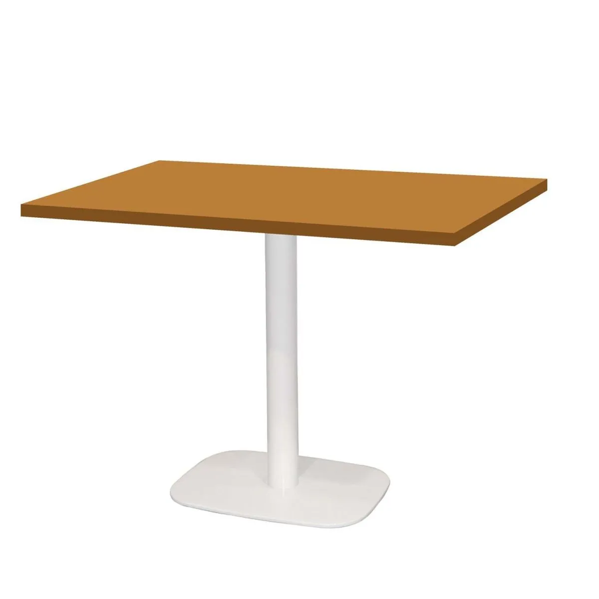 RestooTab Tavolo Round rettangolare base bianco - laminato tinta unita; 120x70x75 cm (LxLxH); senape; rettangolare - immagine 1
