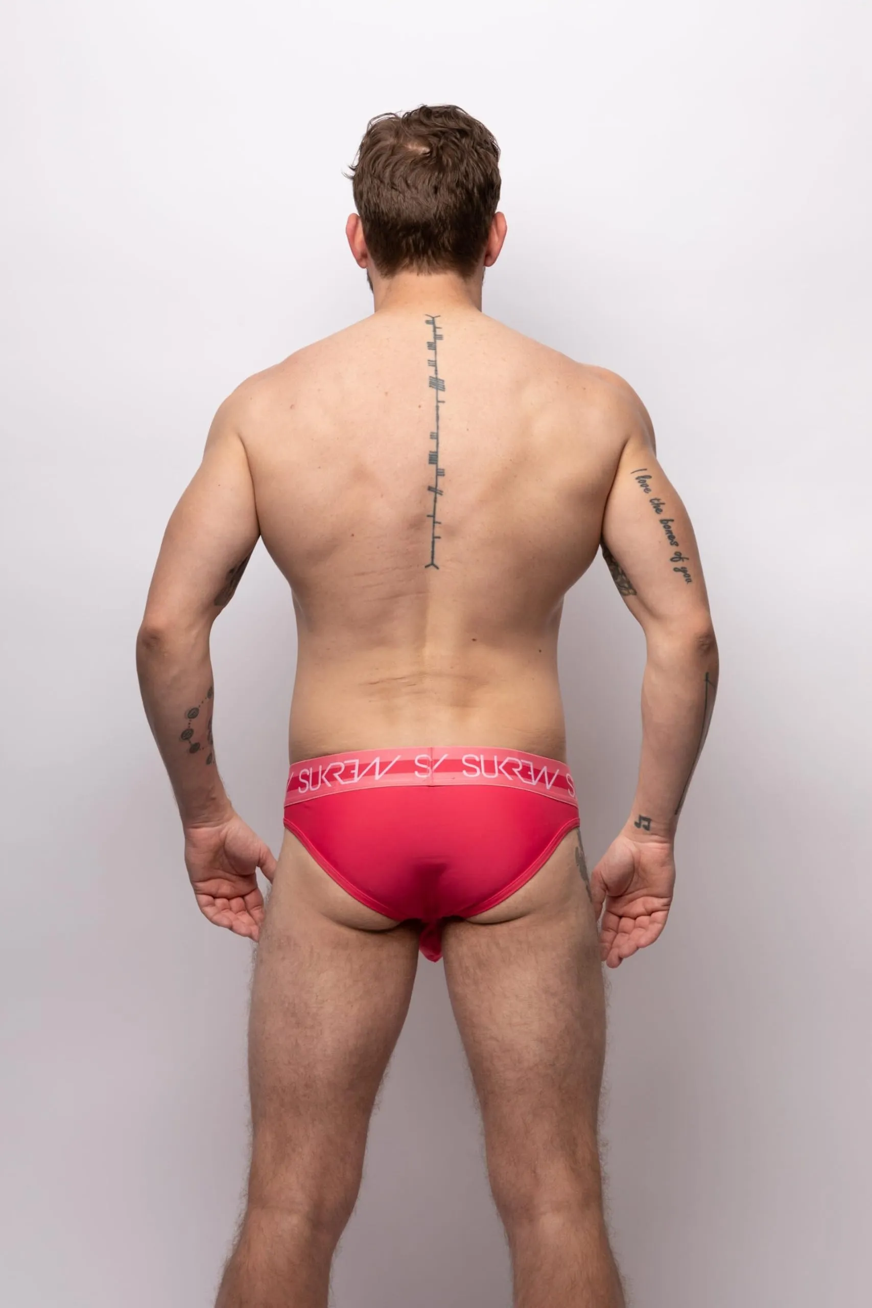 SUKREW - Intimo da Uomo Slips - Classic Brief Deep Coral - 1x Taglia XL - immagine 5