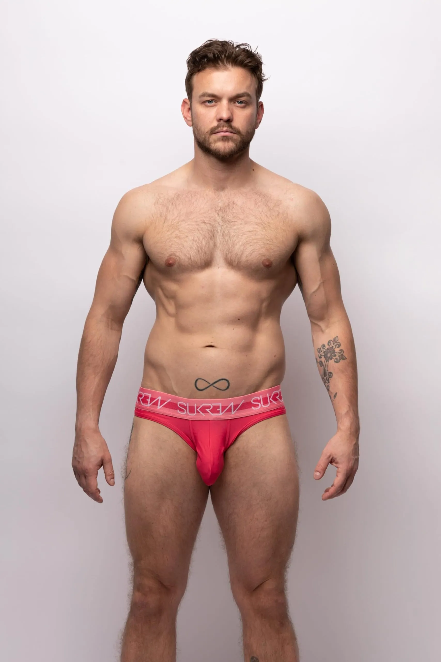 SUKREW - Intimo da Uomo Slips - Classic Brief Deep Coral - 1x Taglia M - immagine 7