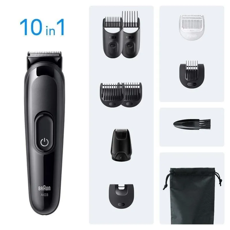 Cortapelos Multifunzionale Braun AIO3560 Wireless 50min 14 Lunghezze 10 Pettini - immagine 1