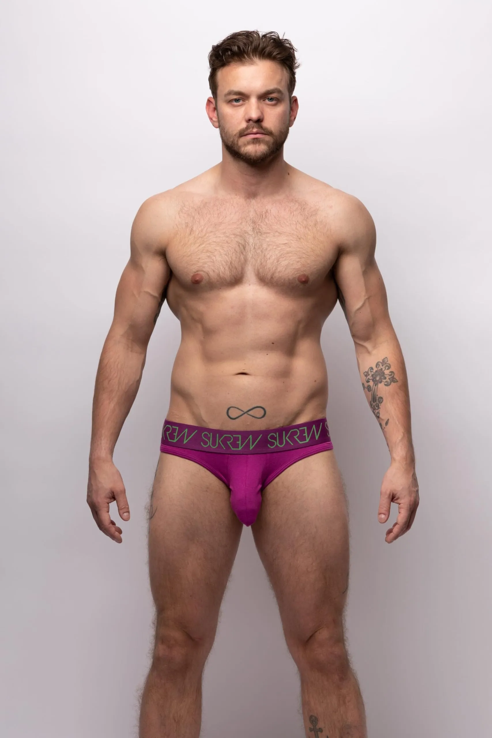 SUKREW - Intimo da Uomo Slips - Classic Brief Deep Purple - 1x Taglia S - immagine 2