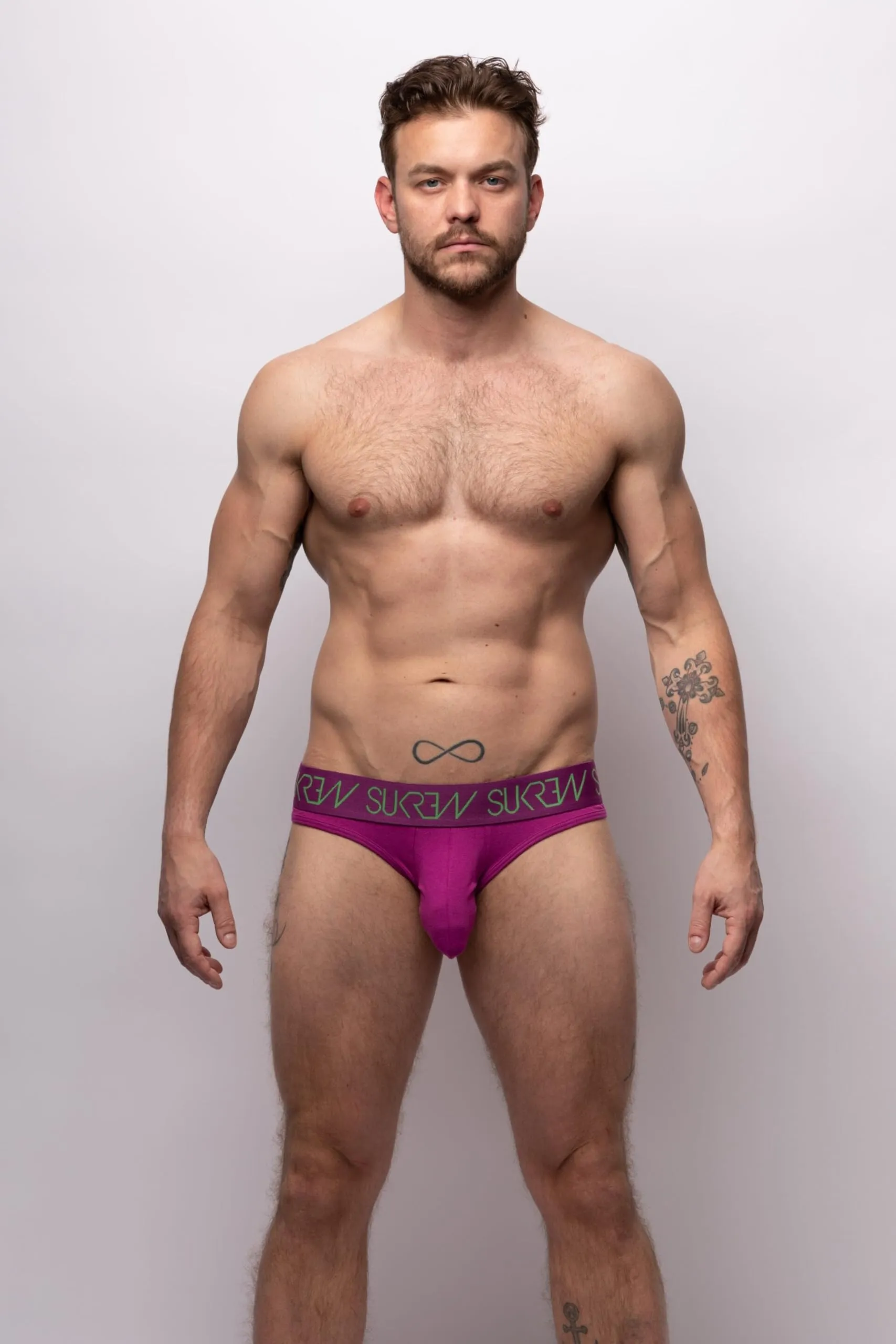 SUKREW - Intimo da Uomo Slips - Classic Brief Deep Purple - 1x Taglia S - immagine 6