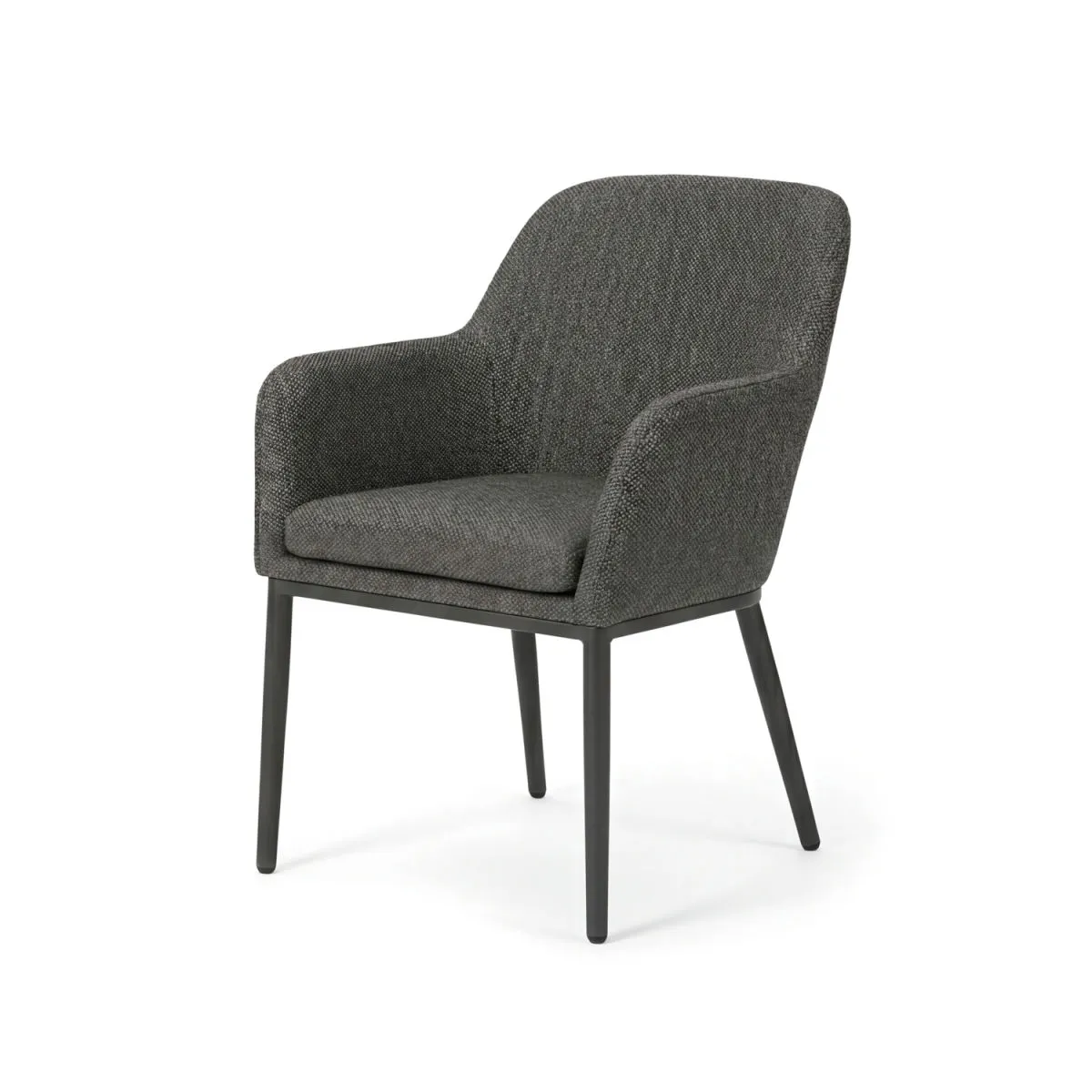 2x Barths Sedia con braccioli Belfort da esterno; 53x53x86 cm (LxPxH); seduta grigio, struttura grigio; 2 pz. / Pacco - immagine 1