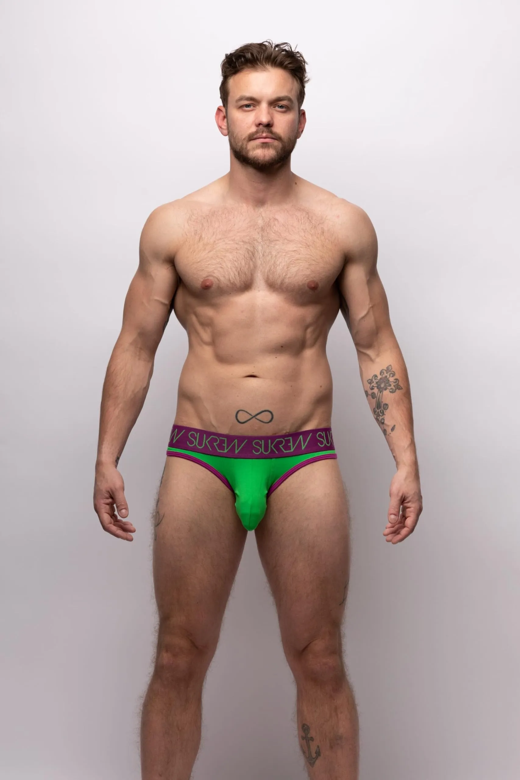 SUKREW - Intimo da Uomo Slips - Classic Brief Verdant Green - 1x Taglia L - immagine 2