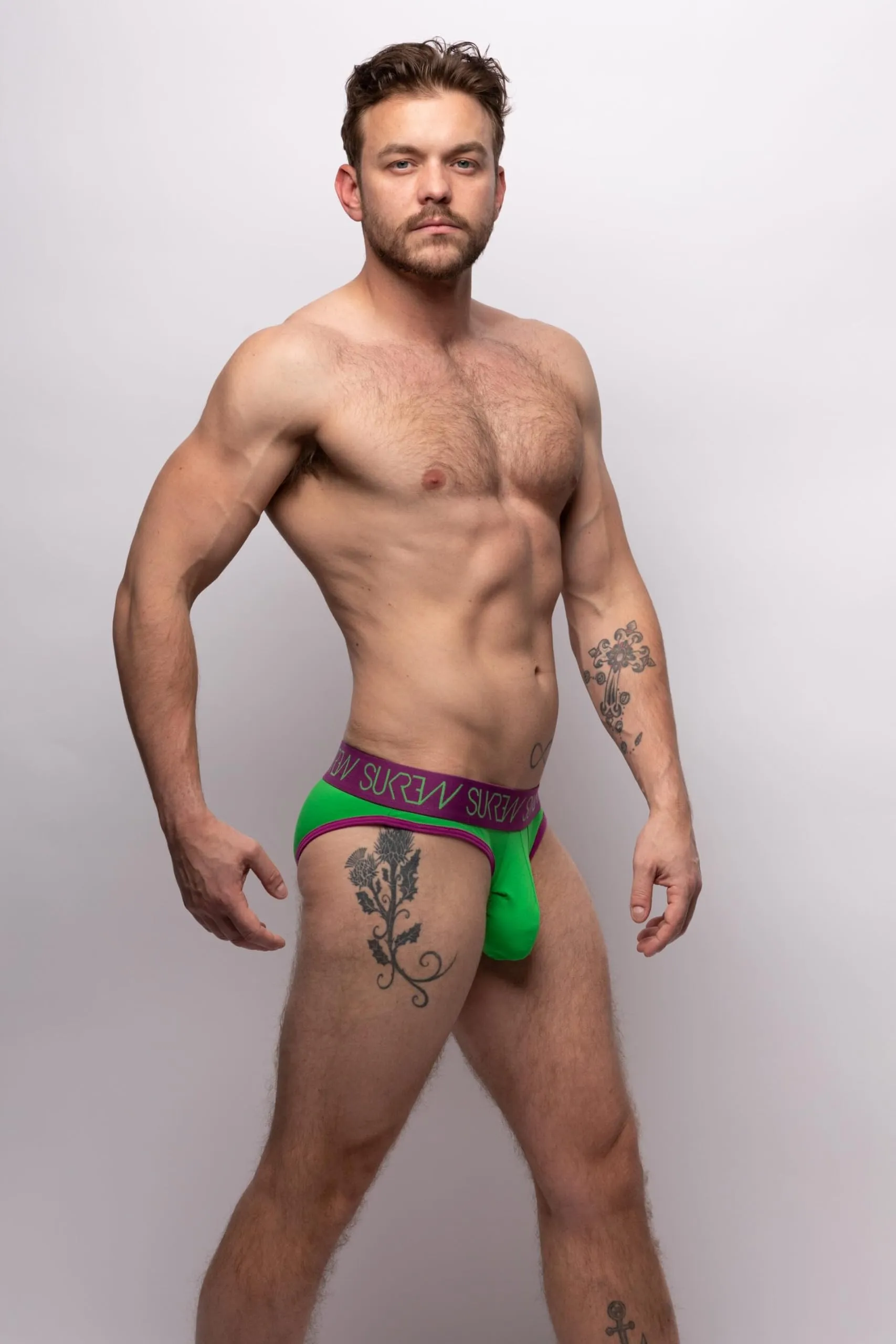 SUKREW - Intimo da Uomo Slips - Classic Brief Verdant Green - 1x Taglia L - immagine 3