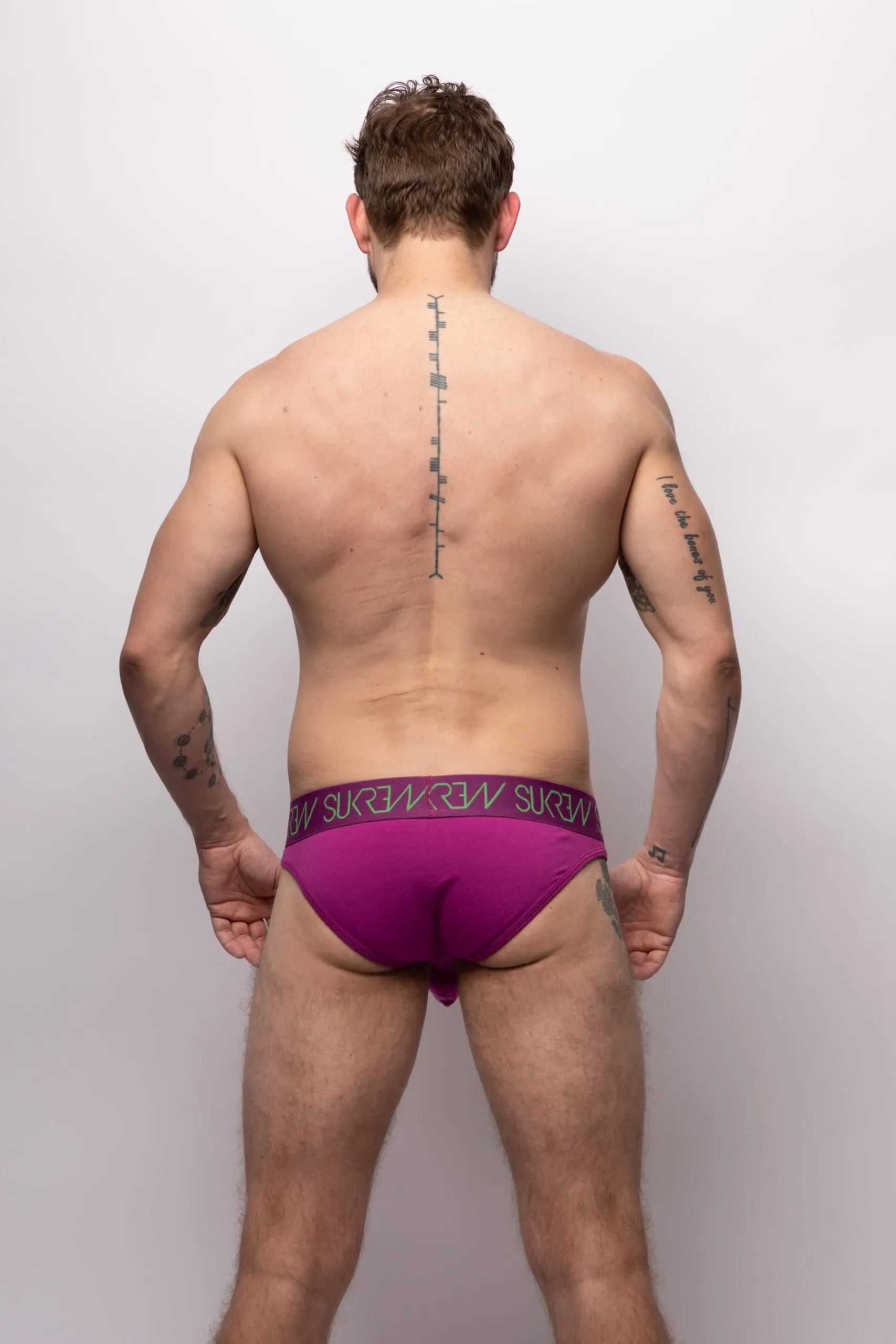 SUKREW - Intimo da Uomo Slips - Classic Brief Deep Purple - 1x Taglia L - immagine 4