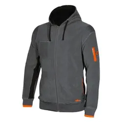 Felpa con cappuccio (taglia l ) ORTIGARA Grigio e Arancio 04807081L - immagine 1