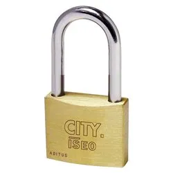 Lucchetto chiave con arco lungo Aditus 477 (20x6.3x40(h)mm) Ottone spazzolato P70040477 - immagine 1