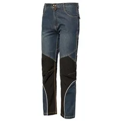 Pantalone lavoro jeans (taglia l ) STRETCH EXTREME Blu inserti neri 8838B040L - immagine 1