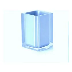 Bicchiere porta spazzolino (7,2x7,2x11cm) RAINBOW Celeste RA9886 - immagine 1