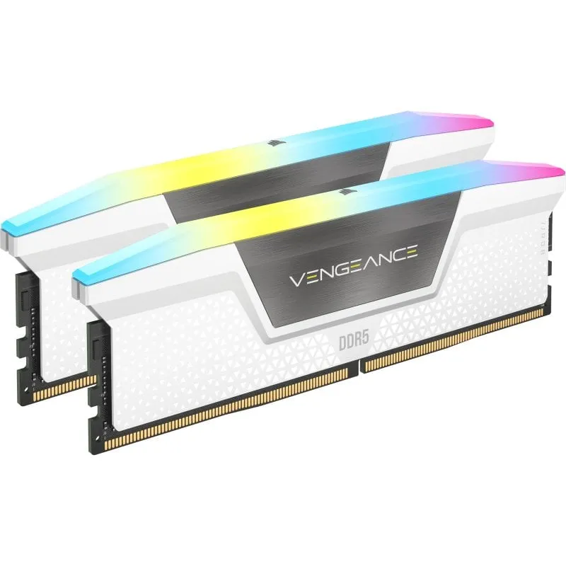 Memoria RAM Corsair Vengeance RGB CMH32GX5M2E6000Z36W da 32 GB DDR5 a 6000 MHz - immagine 1