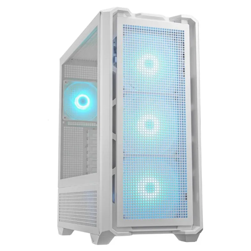 Case PC Cougar MX600 RGB bianco Full Tower con finestra in vetro, supporto E-ATX, 4 ventole da 2,5", 3 ventole da 140 mm - immagine 1