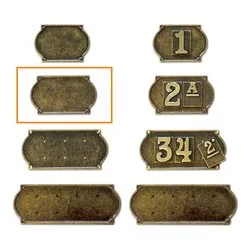 Targa civico (20x12cm) per 2 numeri SERIE ANTICA Bronzo antico 50TG2 OB - immagine 1