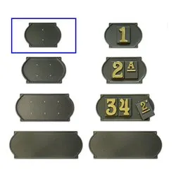 Targa civico (17x12cm) per 1 numero SERIE ANTICA Grigio ghisa 50TG1 VRGH - immagine 1